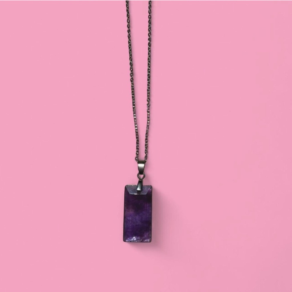 Amethyst Faceted Necklace | Natural Stone | Brand New | Purple Amethyst